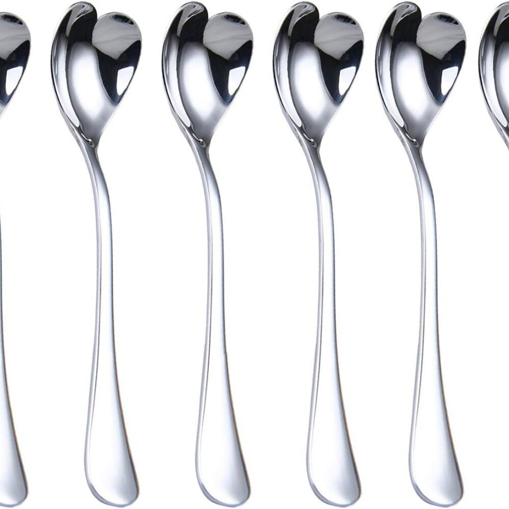 Mini Coffee Spoons, Demitasse Spoon, heart shaped, 4.9-inch18/10 Stainless Steel
